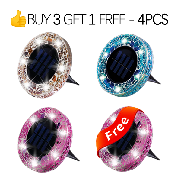 Solar Outdoor Mosaic Disk Lights