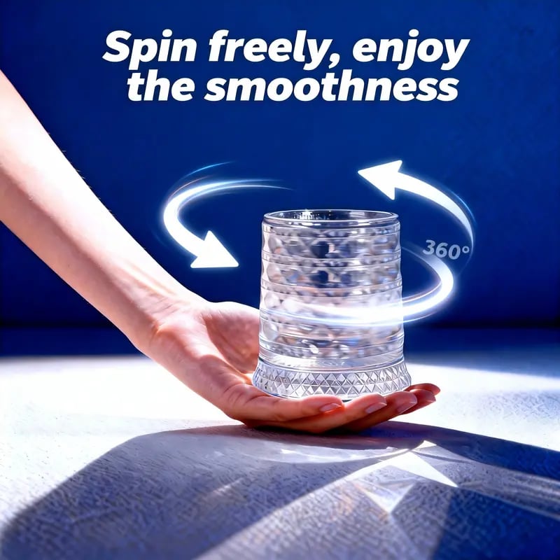 🎁🔥Luxury 360° Spinning Crystal Glass