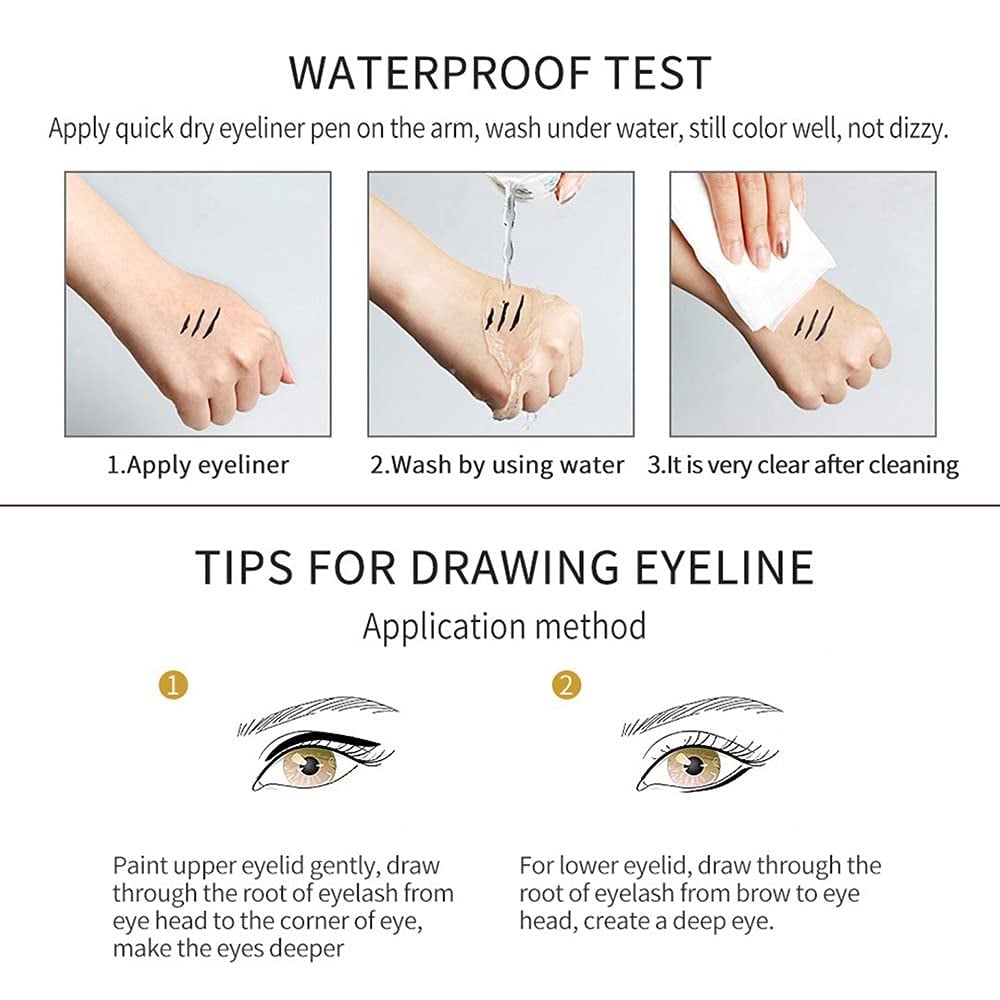 14-Pack Eyeliner Pencil Waterproof Colored Paste Liners with Metallic & Shimmer Finishes Smudge-Proof