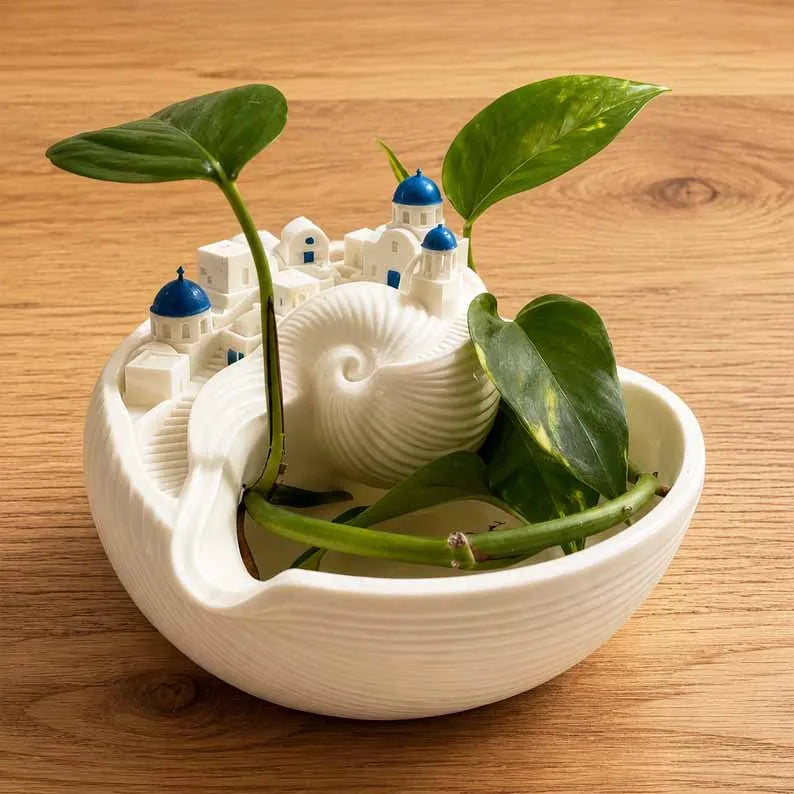 🌊 Santorini Catchall Bowl