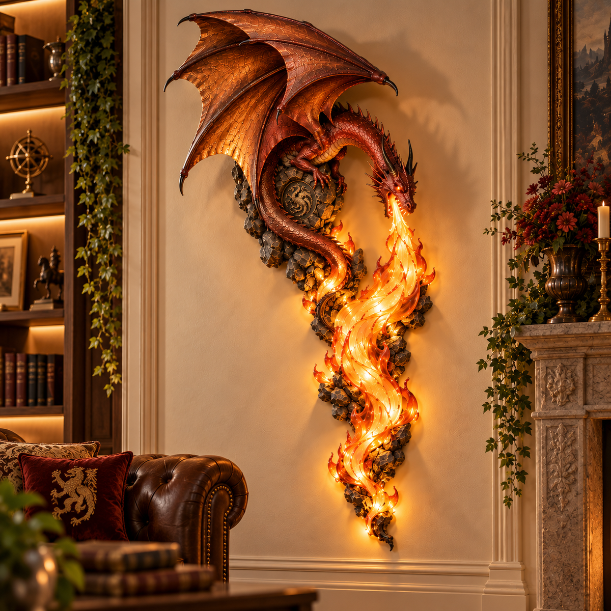 ๐ฅLast Day 49% OFF -๐ Dragonfire Guardian Wall Sconce โ A Legendary Flame Awakens On Your Wall ๐ฅ