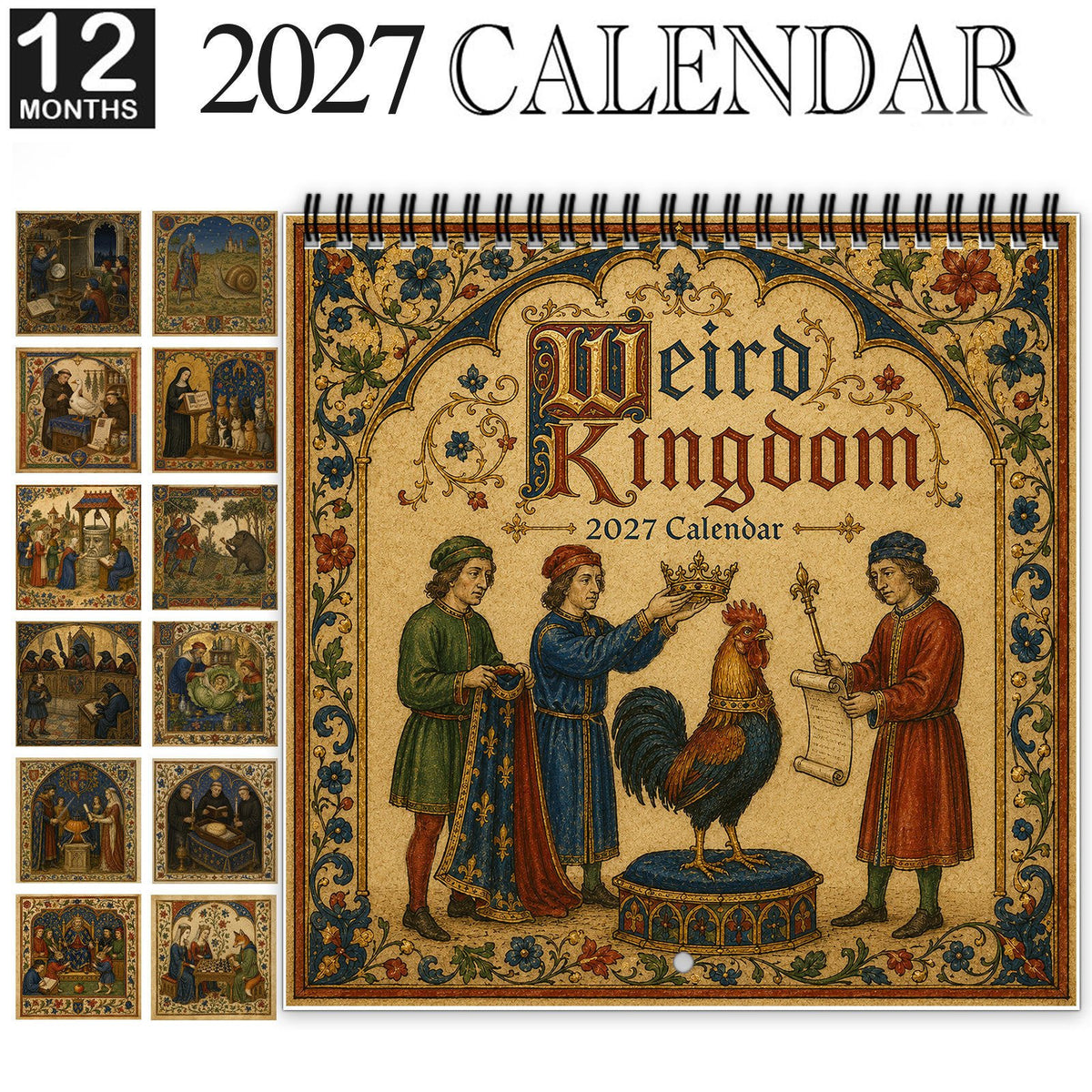 ๐Weird Kingdom 2027 Wall Calendar โ 12 Months of Curious Portraits & Whimsical Moments