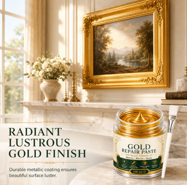 ✨ Metallic Gold Refinishing Paste – Restore Shine & Refresh Décor❄️
