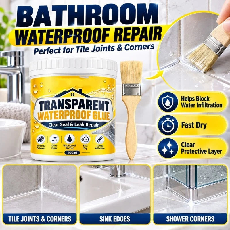 Transparent Waterproof Glue With Brush For Leak Repair