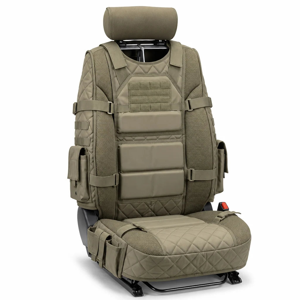 💥 50% Off Limited Time 🚙 Tactical Truck Seat Cover – Durable Design with Storage, Protection & All-Day Comfort ✨
