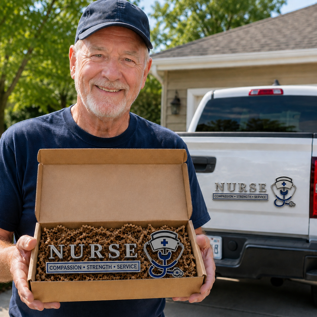 🏆Last Day Promo: 40% OFF! 💉Nurse Compassion Strength Service Car Emblem Metal Badge