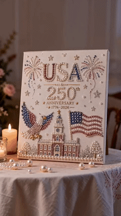 🇺🇸 USA 250th Anniversary DIY Pearl Painting Kit ✨❤️🔥