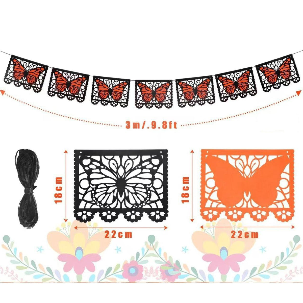 🔥LAST DAY 40% OFF-🦋 Monarchs Return Home™ Day of the Dead Butterfly Memorial Banner