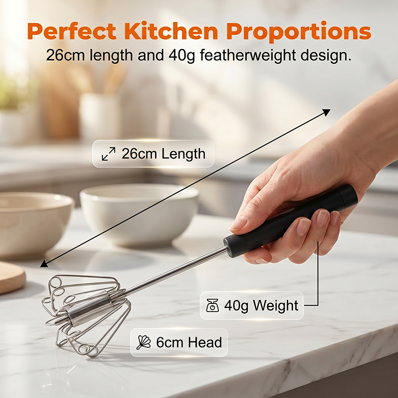 🎁🔥Stainless Steel Semi-Automatic Hand Egg Beater