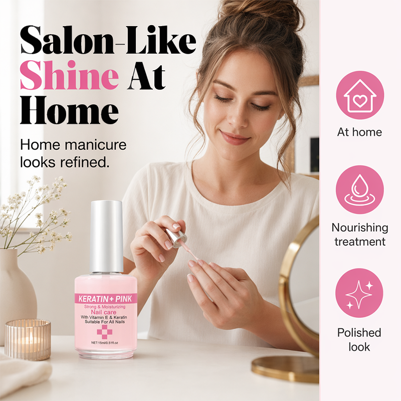 💅 Keratin Nail Strengthener & Moisturizer – Repair & Glossy Finish 🌟
