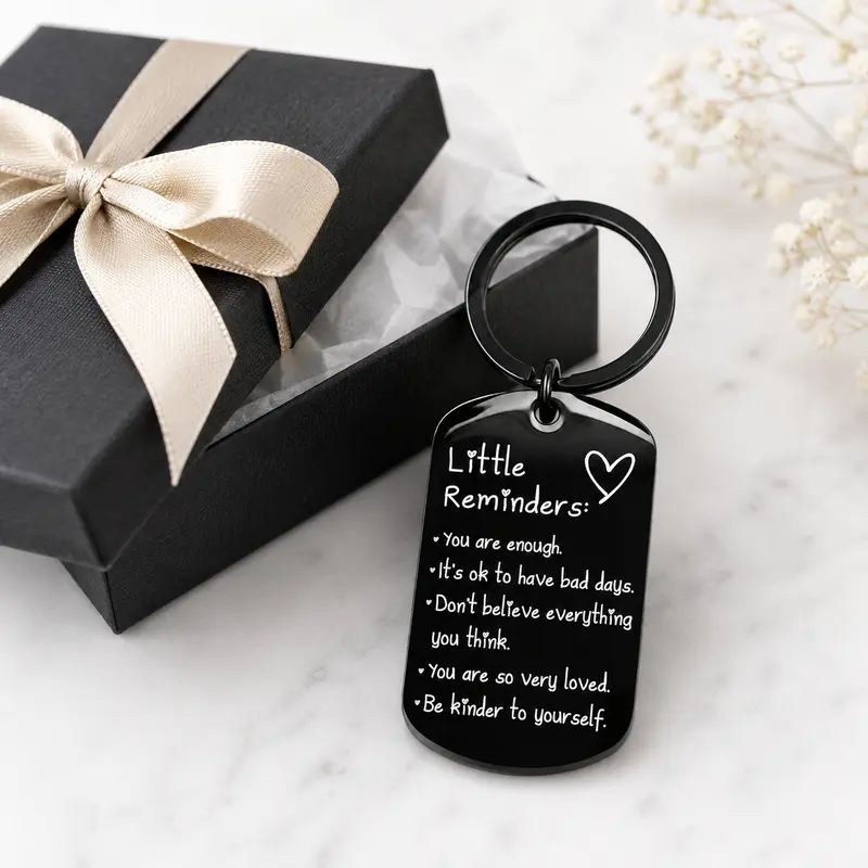 Engraved Inspirational Stainless Steel Keychain💕🔑