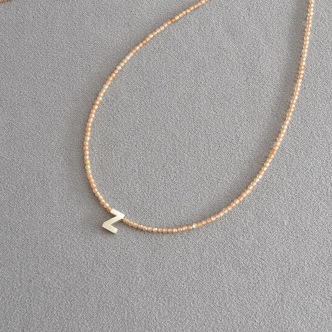 📢📢40% OFF !! ⏰Romantic Initial Beaded Choker Necklace