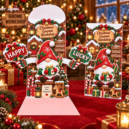🎄Handmade 3D Christmas Money Card – Pop-Up Holiday Card with Cash Envelope & Message Space 💌✍💵