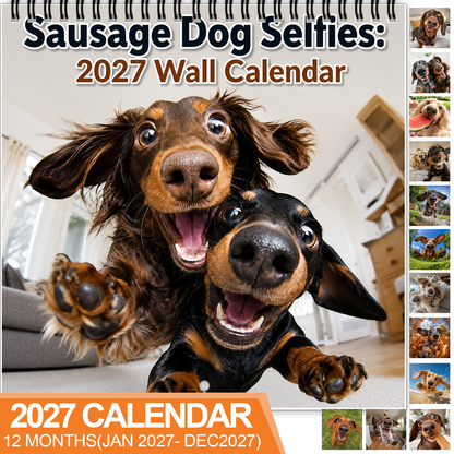 Sausage Dog Selfies 2027 Wall Calendar 🐶📸