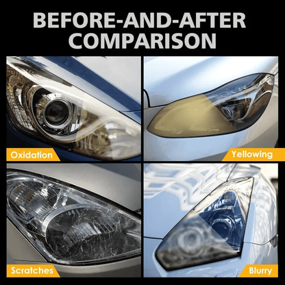 🏆 35K+ SOLD! 🚗Headlight Restoration Kit | 2‐Step No‐Sand Formula for Crystal Clear Lights ✨