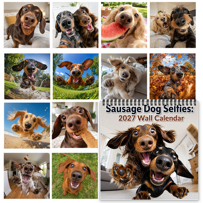 Sausage Dog Selfies 2027 Wall Calendar 🐶📸