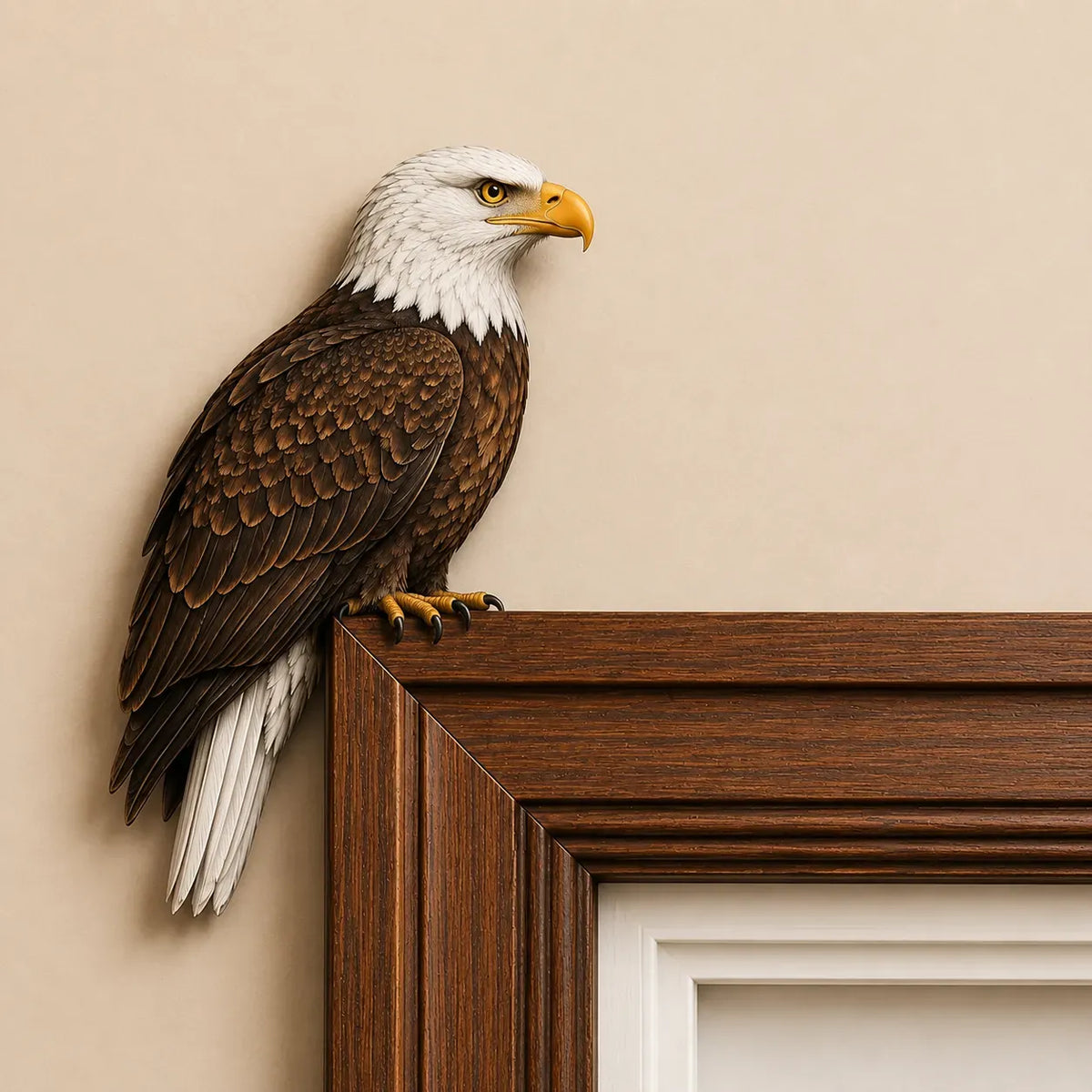 Wooden Bird Door Topper