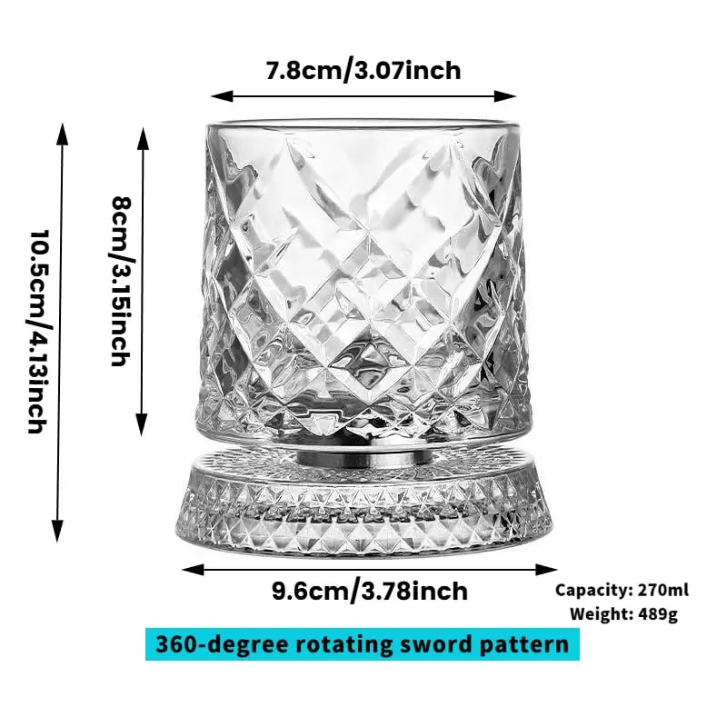 🎁🔥Luxury 360° Spinning Crystal Glass