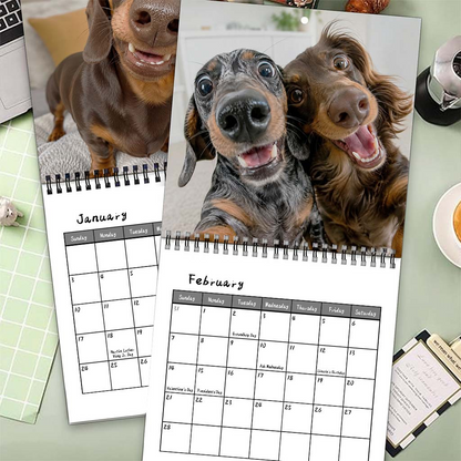 Sausage Dog Selfies 2027 Wall Calendar 🐶📸