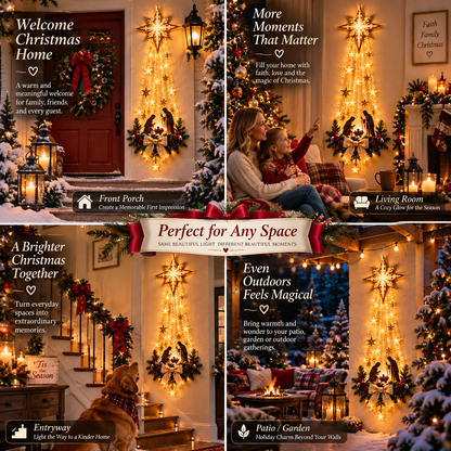 ✨Last Day 40% OFF✨✝️ Bethlehem Star of Faith™ – Lighted Nativity Wall Decor