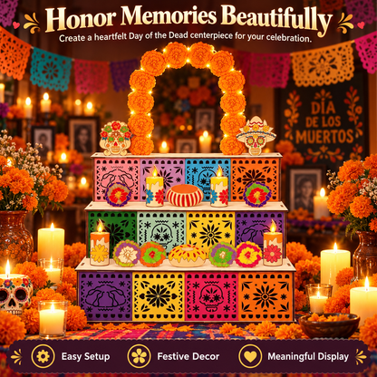🎃🏵️Day of the Dead Wooden Altar Display Set | 💕Death is not the end of life, forgetting is