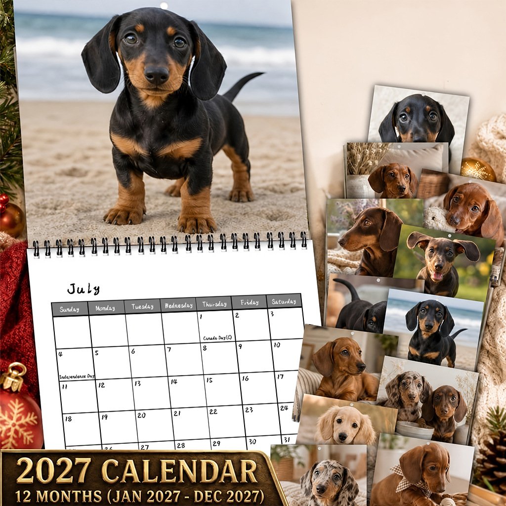 🐶Spotted Dachshund Calendar 2027, Cute Wall Decor And Gift For Fans