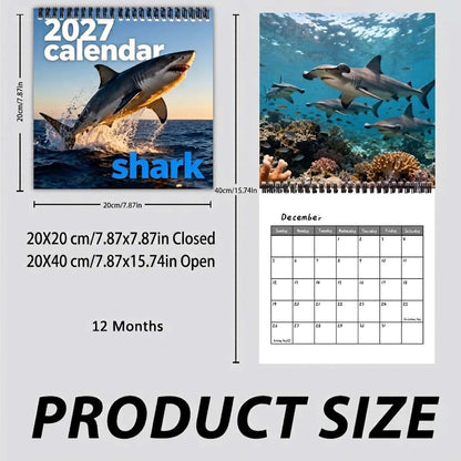 🦈2027 Sharks Wall Calendar – 12 Months of Incredible Sharks & Ocean Adventures