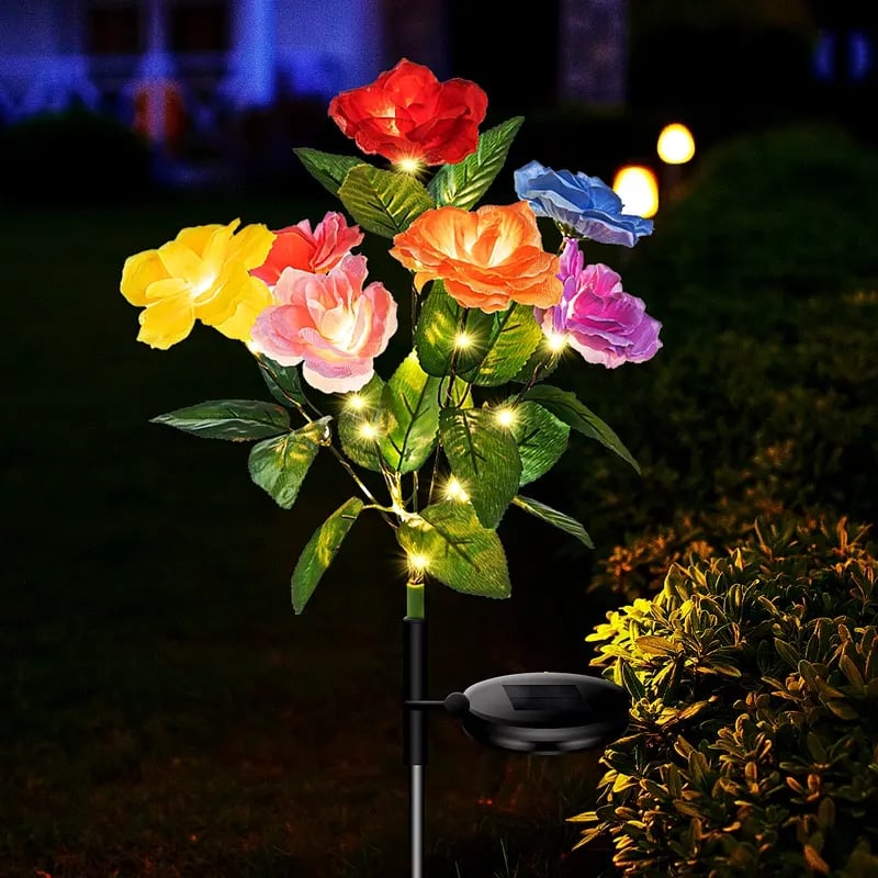 🎁🔥☀️2026 NEW Solar Simulated Garden Lights,upgraded solar panels, IP44 dustproof and waterproof