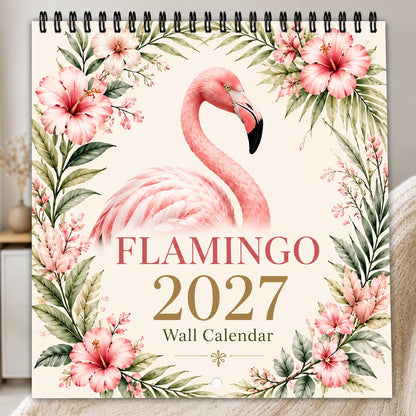 🦩 2027 Flamingo Calendar – 12 Months of Elegant Flamingo Beauty & Tropical Moments
