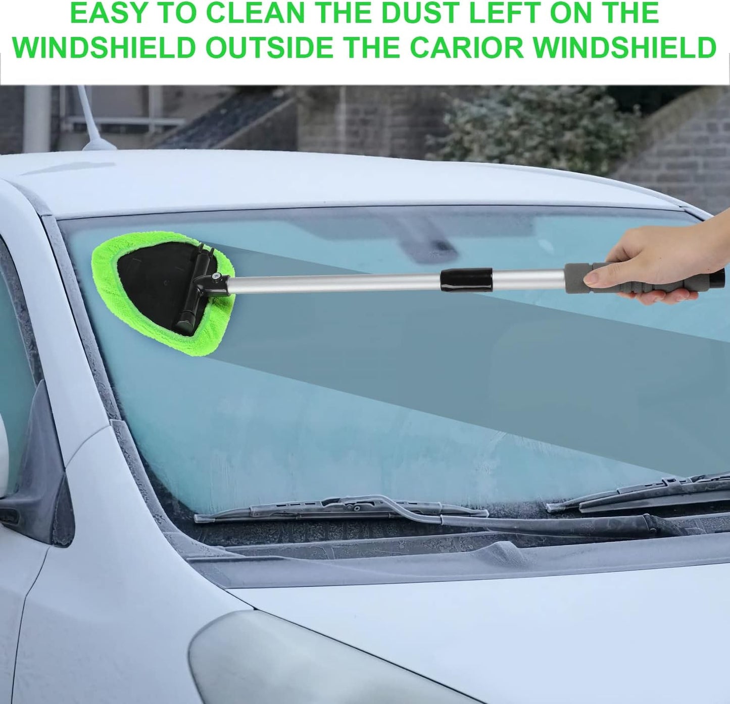 🔥Windshield Cleaning Tool——With 4 Free Microfiber Pads and 1 Fog-Proof Agent