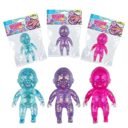 Curiosities Sugar Swaps Jumbo Baby Squishy Toy,low Rising Glitter Squeeze Toy for Stress Relief
