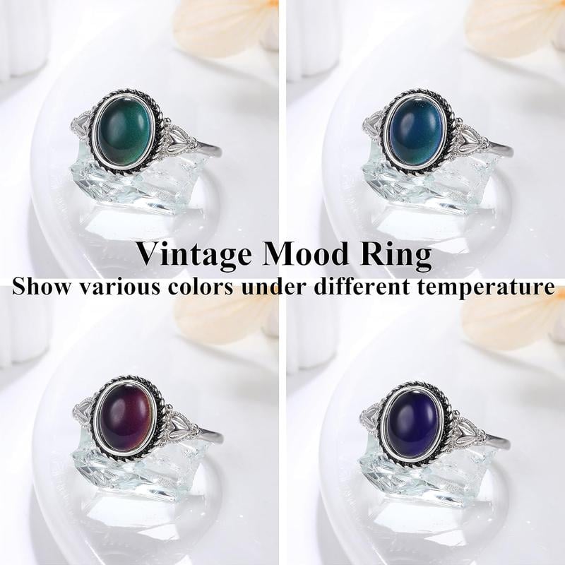 🎁Exquisite Color Change Mood Rings Moonstone for Women