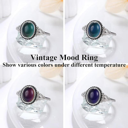 🎁Exquisite Color Change Mood Rings Moonstone for Women