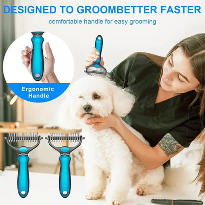 Double-Sided Pet Grooming Brush