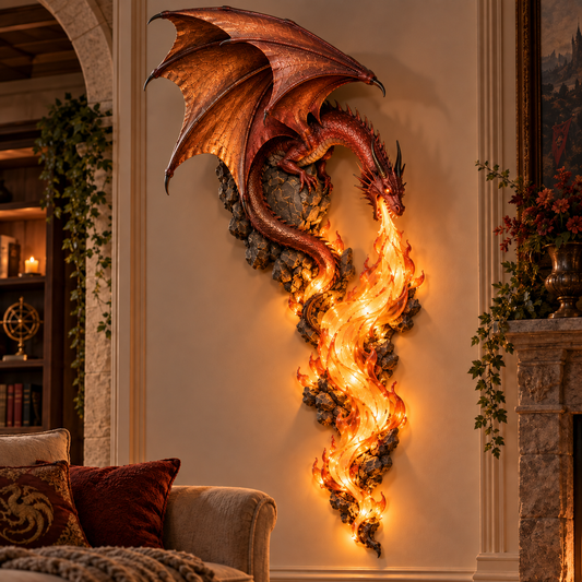 🔥Last Day 49% OFF -🐉 Dragonfire Guardian Wall Sconce – A Legendary Flame Awakens On Your Wall 🔥