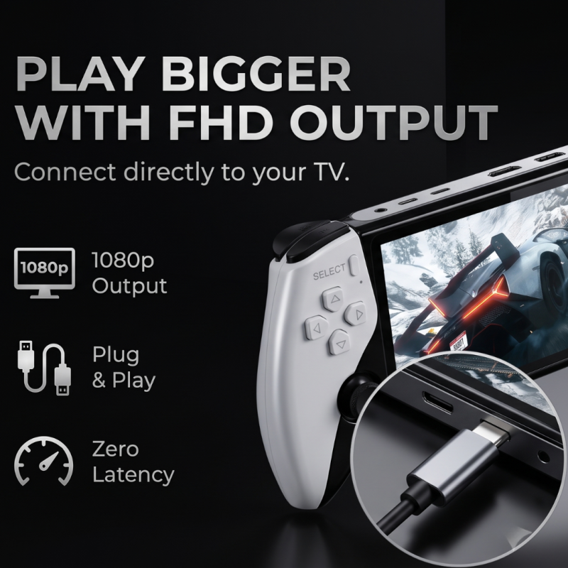 🎄Christmas Sale 40% OFF🎁 Retro Handheld Game Console with HD 5-inch IPS Screen over 20,000 Games