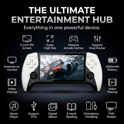 🎄Christmas Sale 40% OFF🎁 Retro Handheld Game Console with HD 5-inch IPS Screen over 20,000 Games