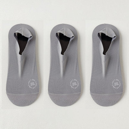 🧦3-Pair Invisible Grip Socks Pack 🧦Breathable | Low-Cut | Anti-Slip | Sweat-Absorbing