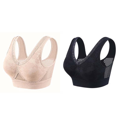 💐 Buy One Get One Free 🎁 🌸 Pure Cotton Buttonless Comfy Lifting Bra
