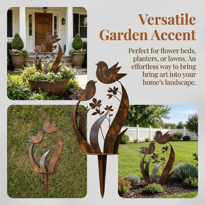 🦋🦋2026 Mother's Day Gifts 50% Off--💖🎁Bird & Wildflower Metal Garden Stake