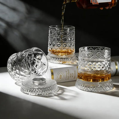 🎁🔥Luxury 360° Spinning Crystal Glass
