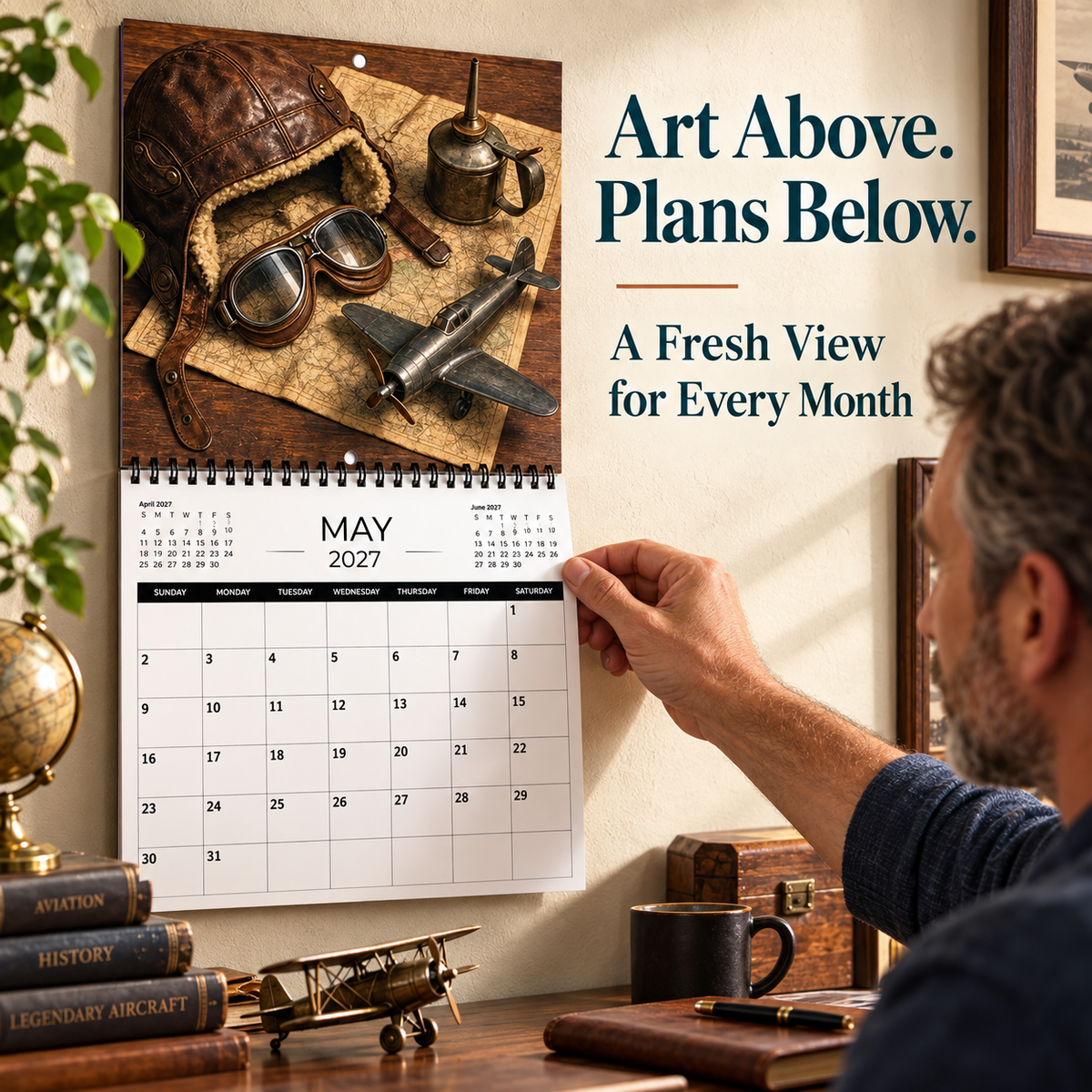 ✈️ For the Love of Flight — 2027 Vintage Aviation Wall Calendar