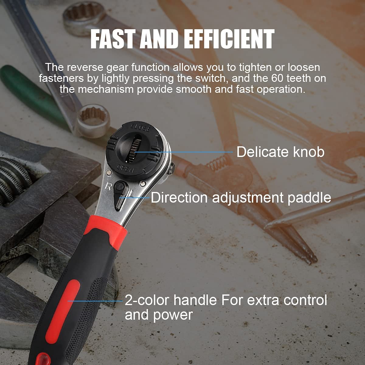 Dailyardtool® Adjustable Ratchet Wrench Kit for 6-22mm Screw