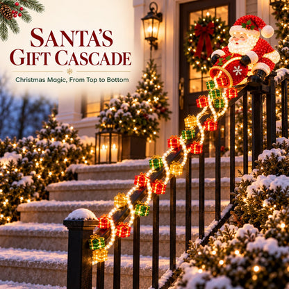 🔥Buy 2 Get 5% OFF🔥🎅 Santa Magic Gift Cascade Railing Light