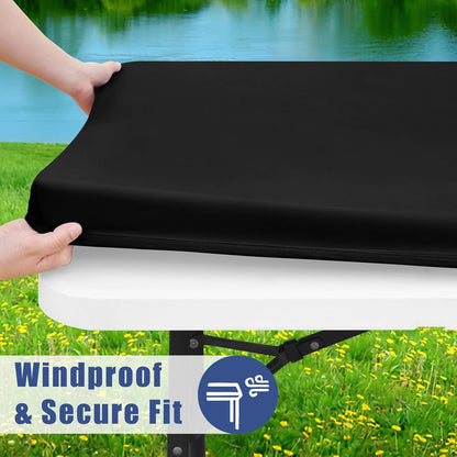 🍖Stretch Fabric Table Top Cap Cover – Elastic Edge, Waterproof & Reusable