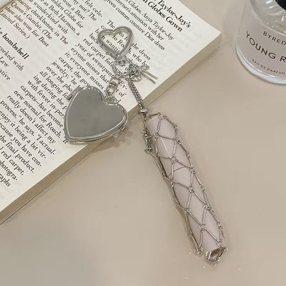 🔥✨Lipstick Holder Keychain with Mirror