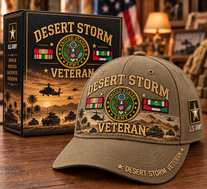 🏆Last Day Promo: 45% OFF! 🏜️Desert Storm Veteran Tribute Cap （1991–2026 -35TH ANNIVERSARY）
