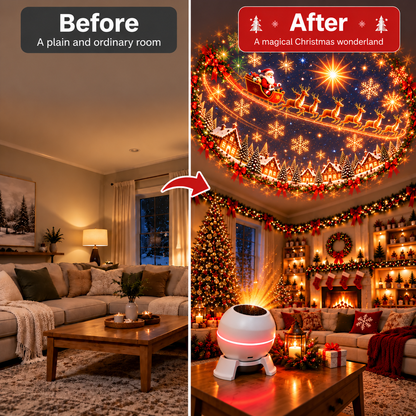 🎄❄️ Turn Any Room Into a Christmas Wonderland – Holiday Projection Night Light