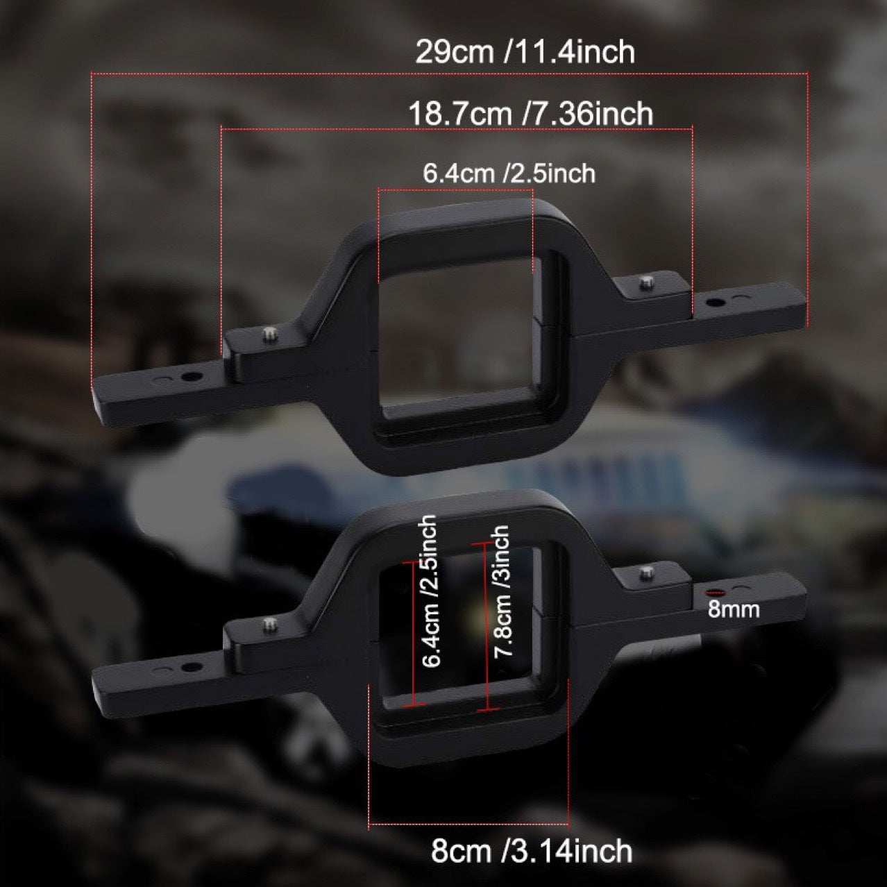 Dailyardtool® 2pcs 4 Inch LED Pods with Tow Hitch Mounting Brackets