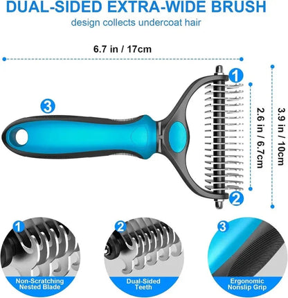 Double-Sided Pet Grooming Brush